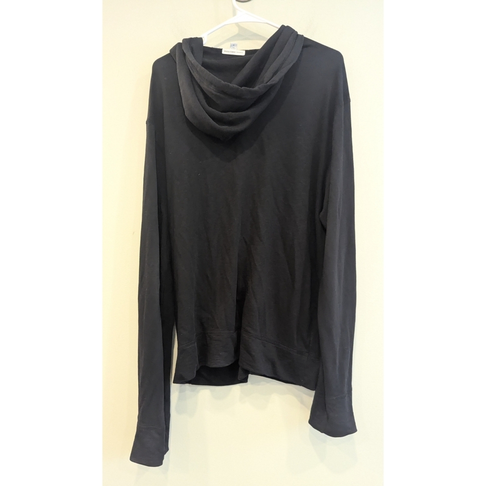 James Perse Vintage French Zip Up Hoodie In Black Size Large - Picture 3 of 7